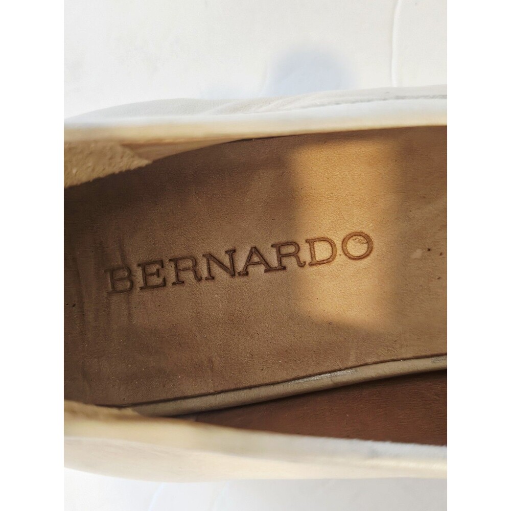 Bernardo Men's Size 11M Beige Leather Whipstitch Mules - Picture 7 of 10